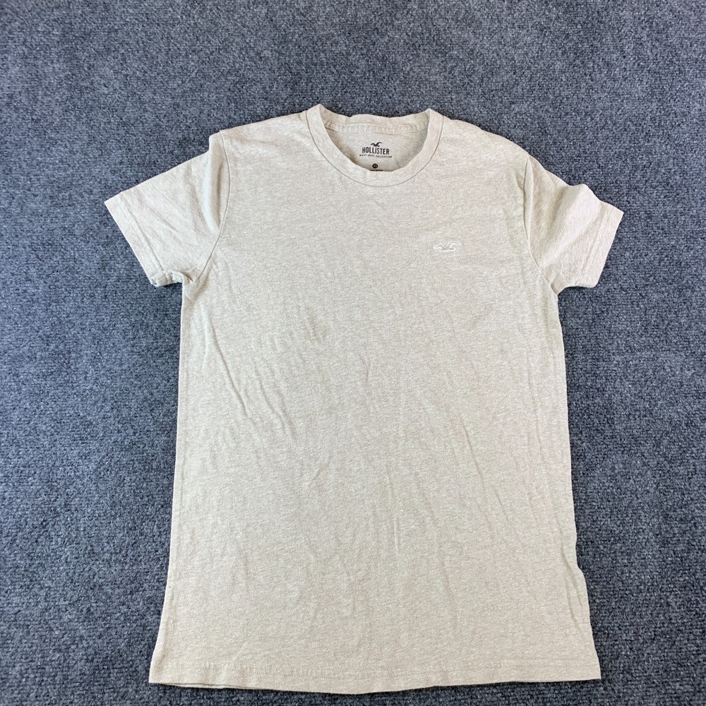 Hollister Must-Have Collection T-Shirt Men XS Heather Gray Logo Crew Neck Casual